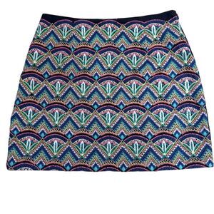 EUC Anthropologie Ollari Women's S Beaded Geometric Mini Skirt Multicolor